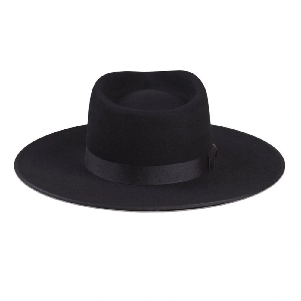 LACK OF COLOR - BLACK NOIR RANCHER FEDORA HAT - Picture 5 of 12